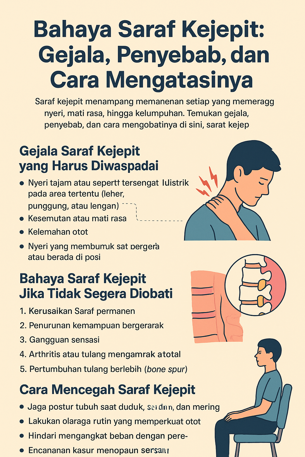Bahaya Saraf Kejepit: Gejala, Penyebab, dan Cara Mengatasinya